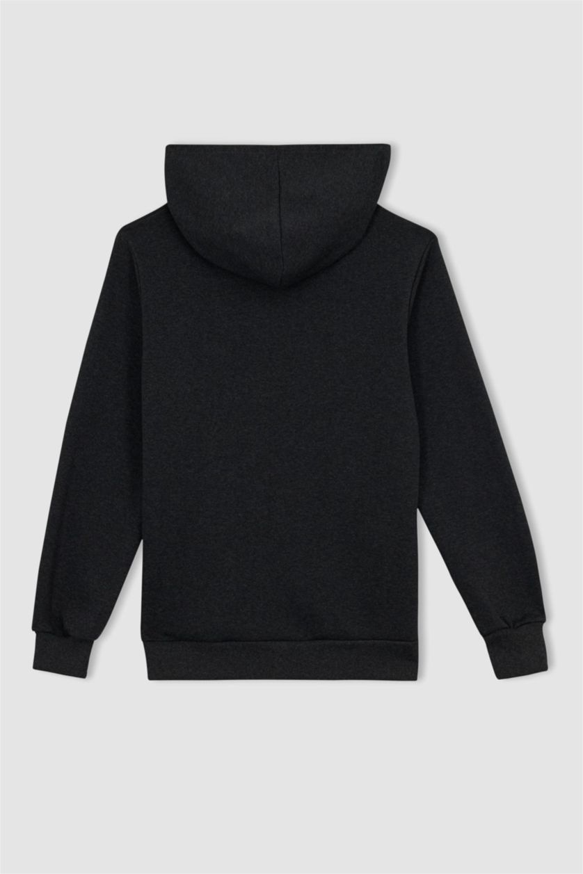 Чоловічий Антрацит Світшот стандартного крою з капюшоном для чоловіків