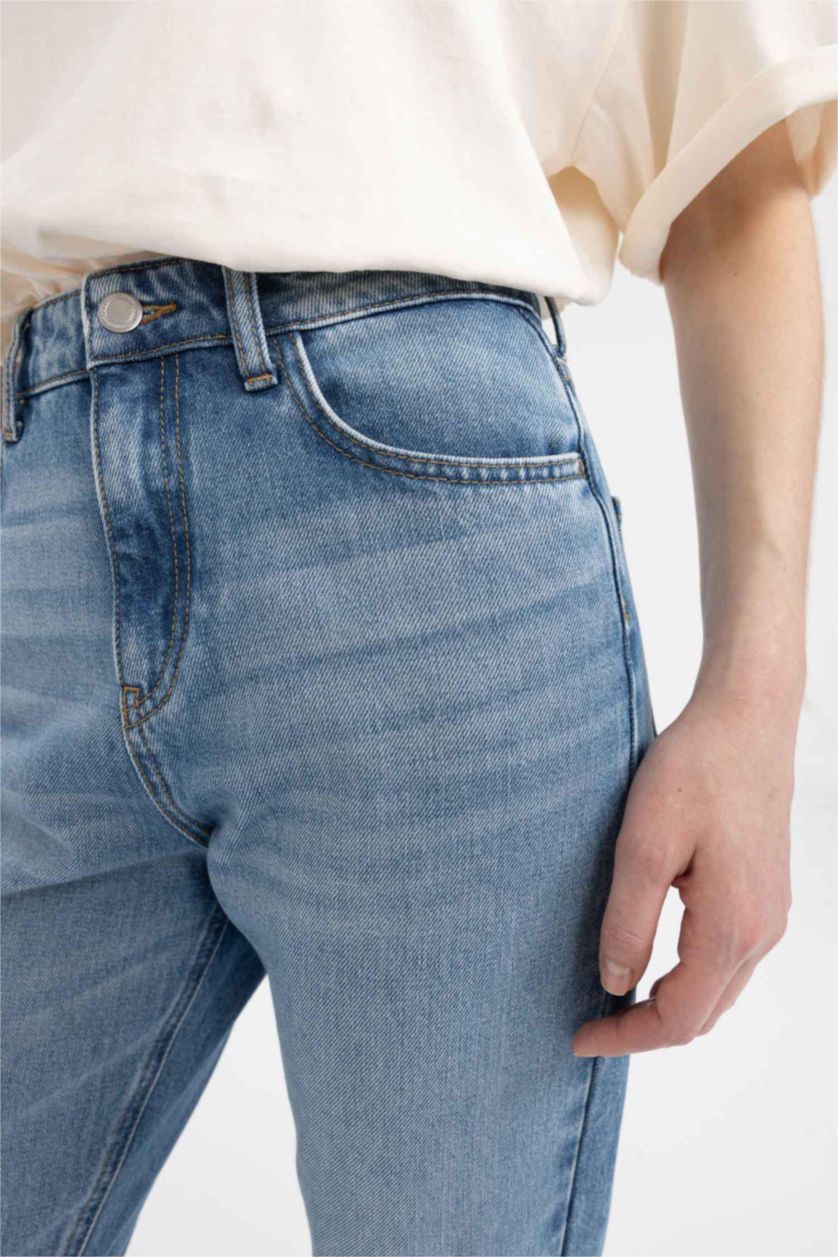 WOMAN Light Blue DeFacto X Wiser Wash Mom Fit Jeans