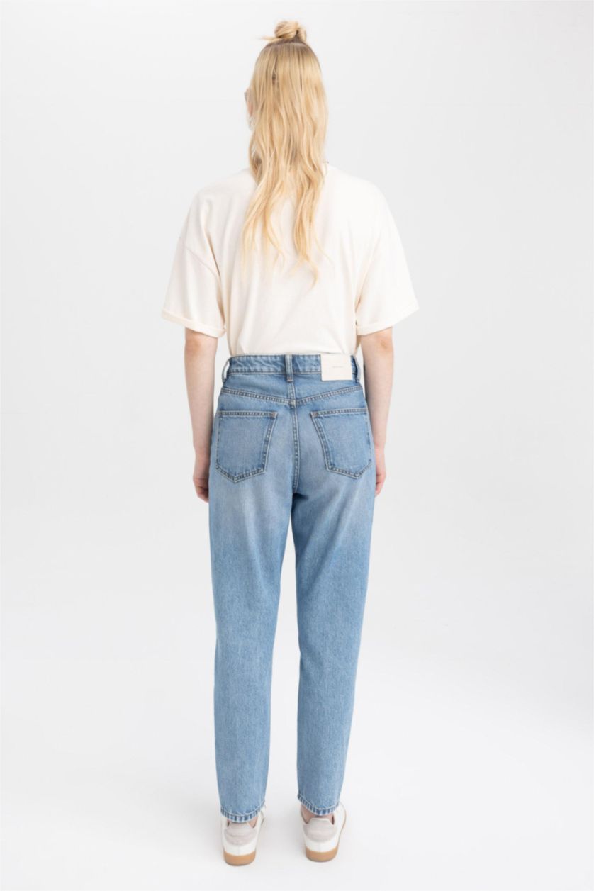 WOMAN Light Blue DeFacto X Wiser Wash Mom Fit Jeans
