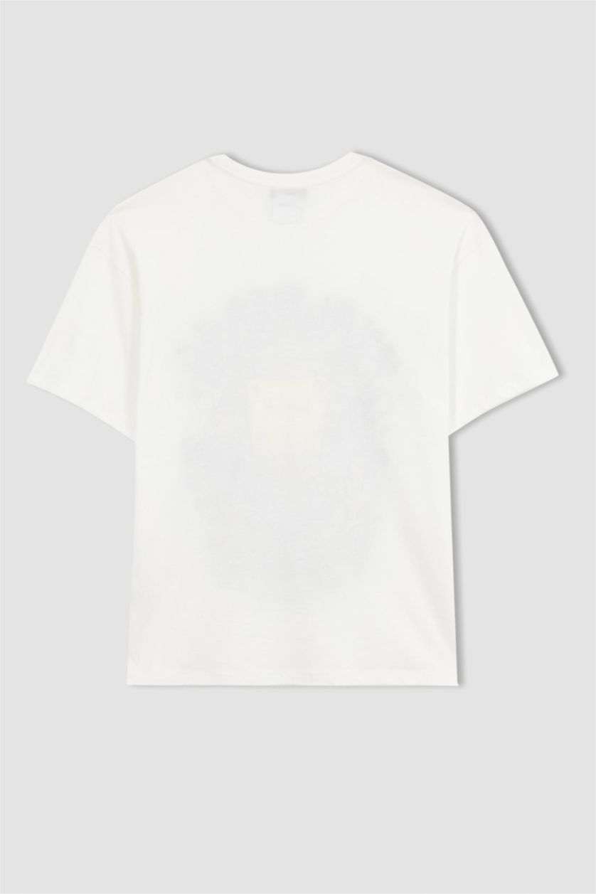 WOMAN White Coool SpongeBob Licensed Oversize Fit Printed Short Sleeve T-Shirt