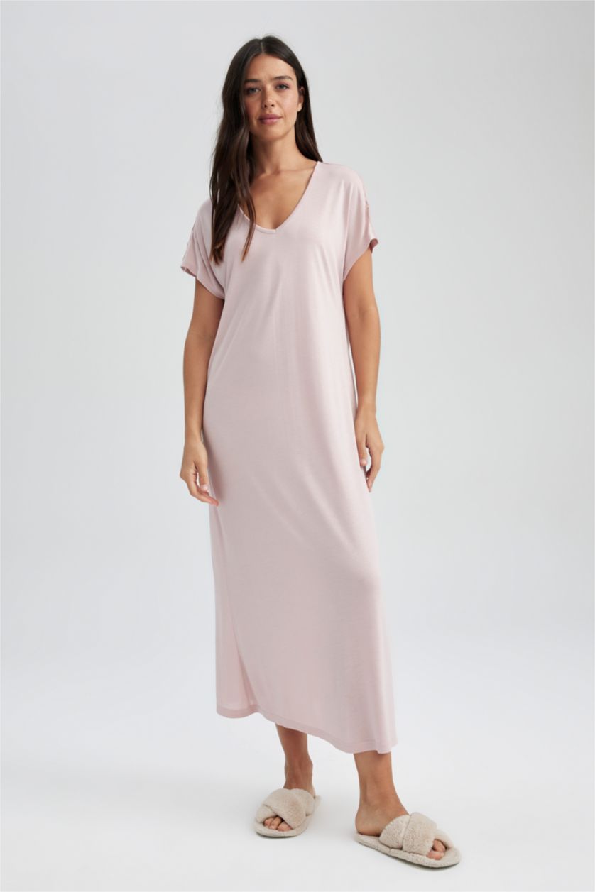 WOMAN Rose Viscose Knitted Dress