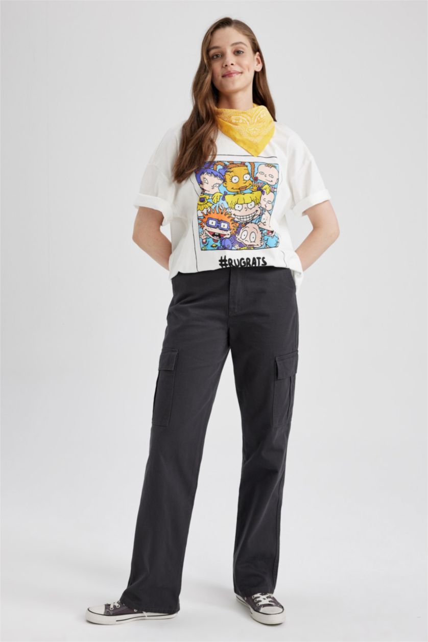 WOMAN White Coool Rugrats Oversize Fit Short Sleeve T-Shirt