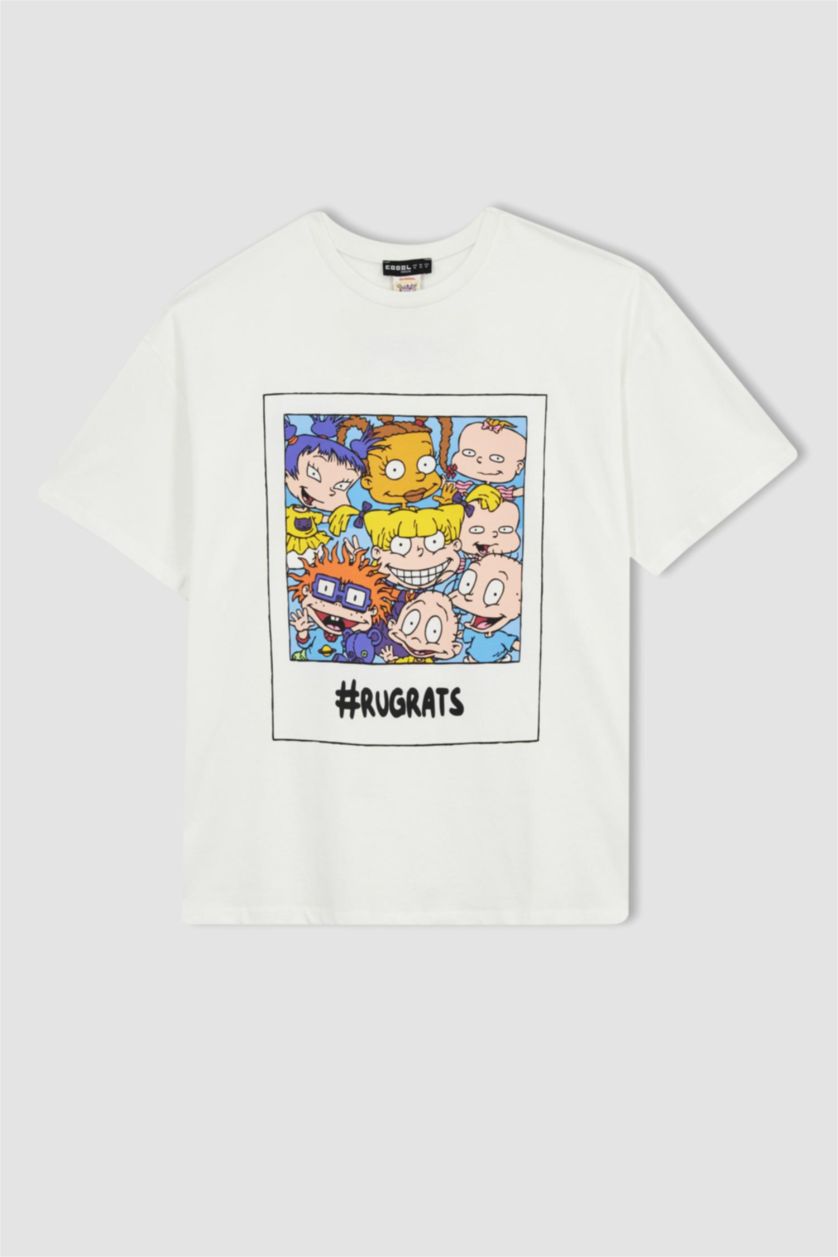 WOMAN White Coool Rugrats Oversize Fit Short Sleeve T-Shirt