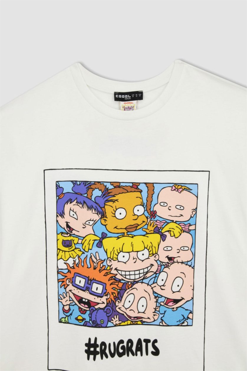 WOMAN White Coool Rugrats Oversize Fit Short Sleeve T-Shirt