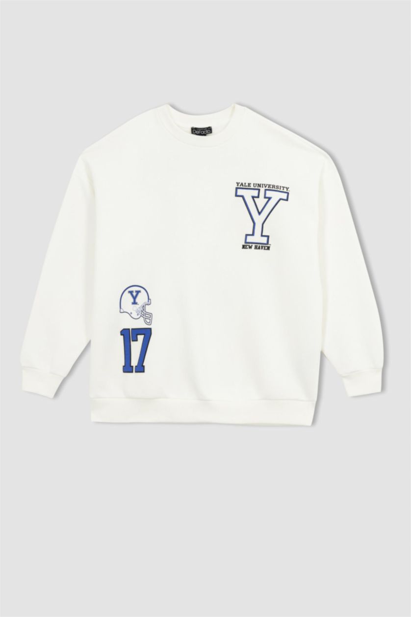 نساء اوف وايت Oversize Fit Thick Sweatshirt Fabric Sweatshirt