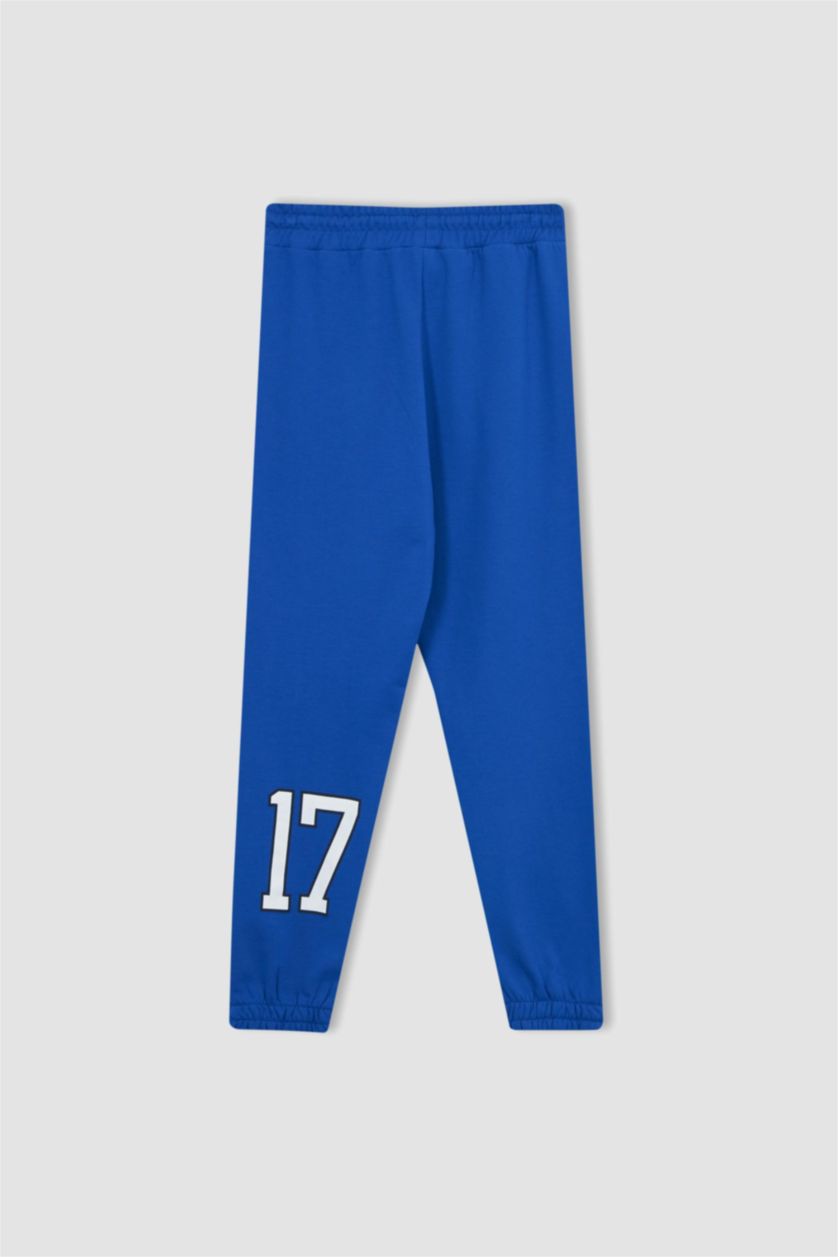 نساء أزرق فاقع بنطرون مطبوع جوجر فيت برجل عادي Yale University