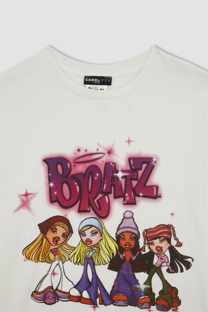 FEMME Blanc T-Shirt Oversize à Manches Courtes imprimé à Col Rond