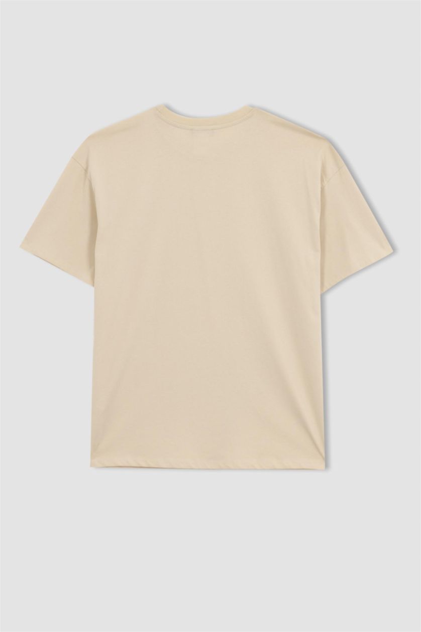 WOMAN Light Beige Coool Tupac Oversize Fit Short Sleeve T-Shirt