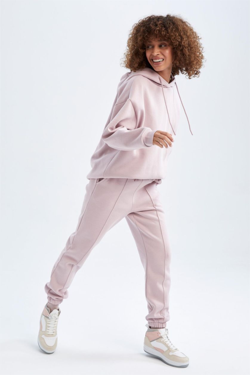 Woman Rose Defacto Fit Standard Fit Basic Tie Waist Sweatpants