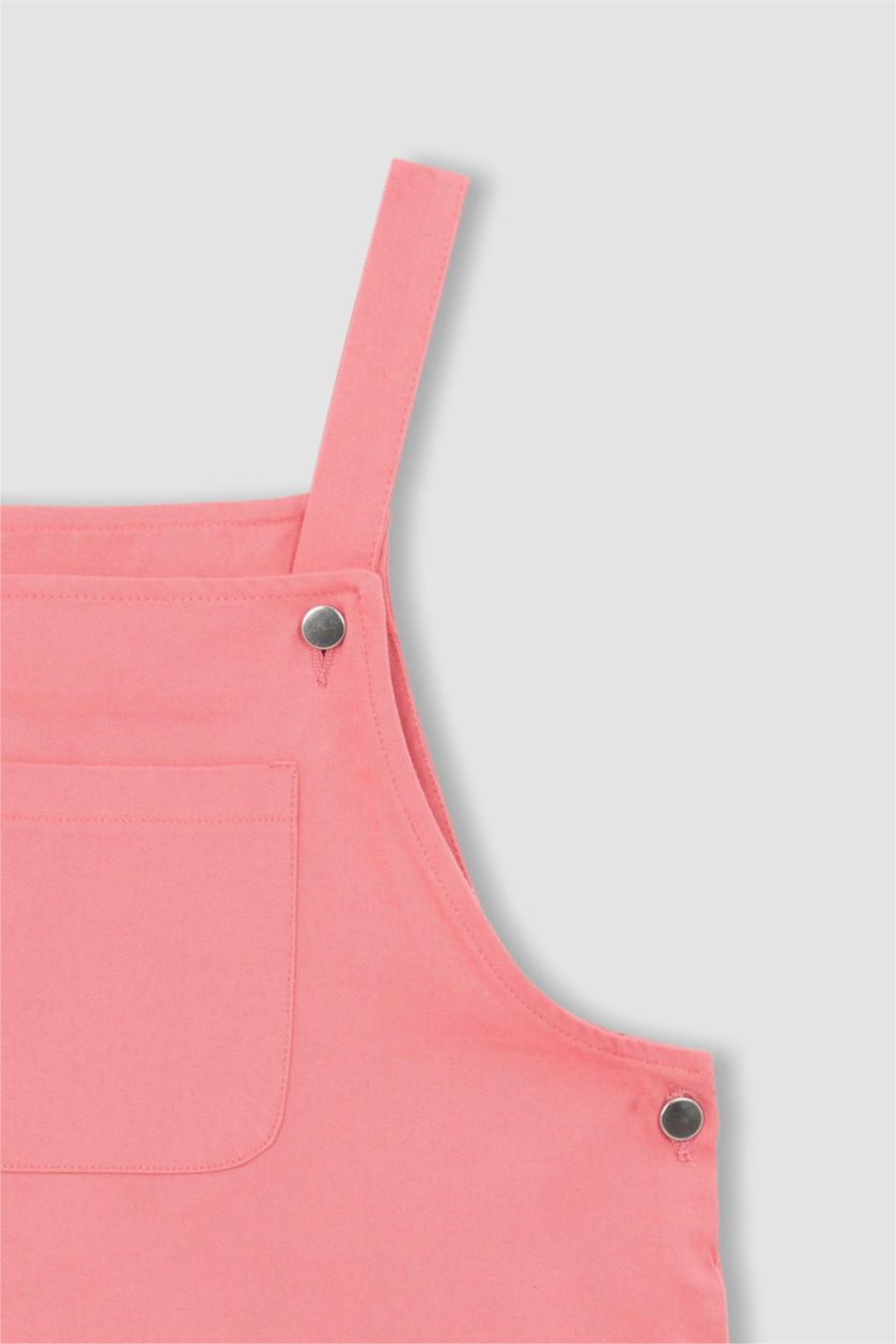 Kız Çocuk - Genç Kız Pembe Kız Çocuk Salopet Elbise