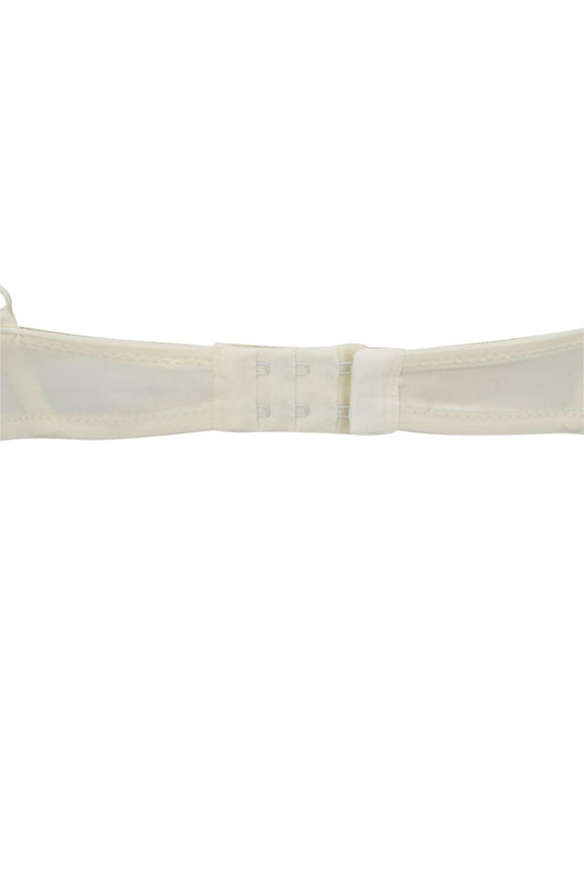 WOMAN Ecru Fall in Love Lace Detailed Filled Push Up Bra