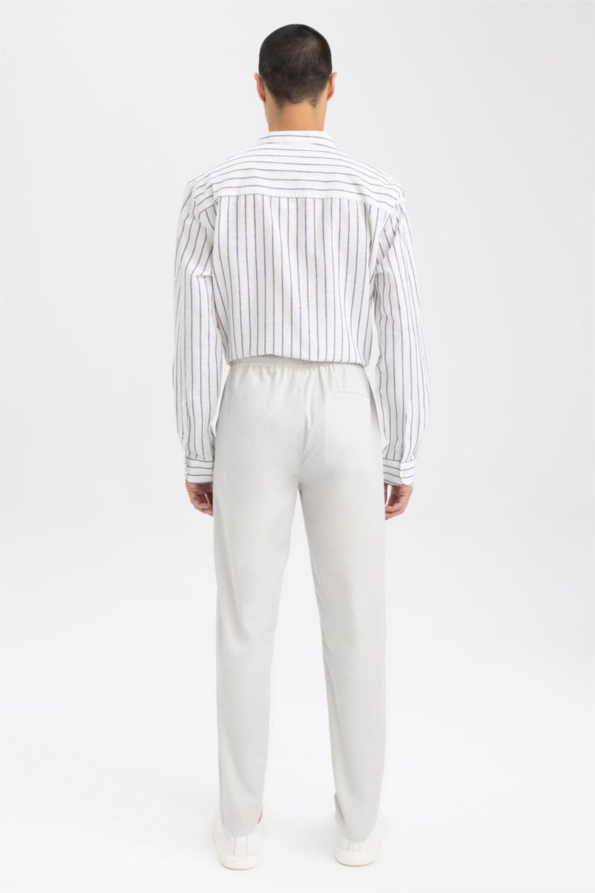 HOMME Gris Clair Pantalon La Gabardıne Coupe jogging Ourlet étroit