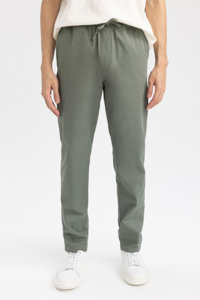 Man Light Khaki jogger Trousers