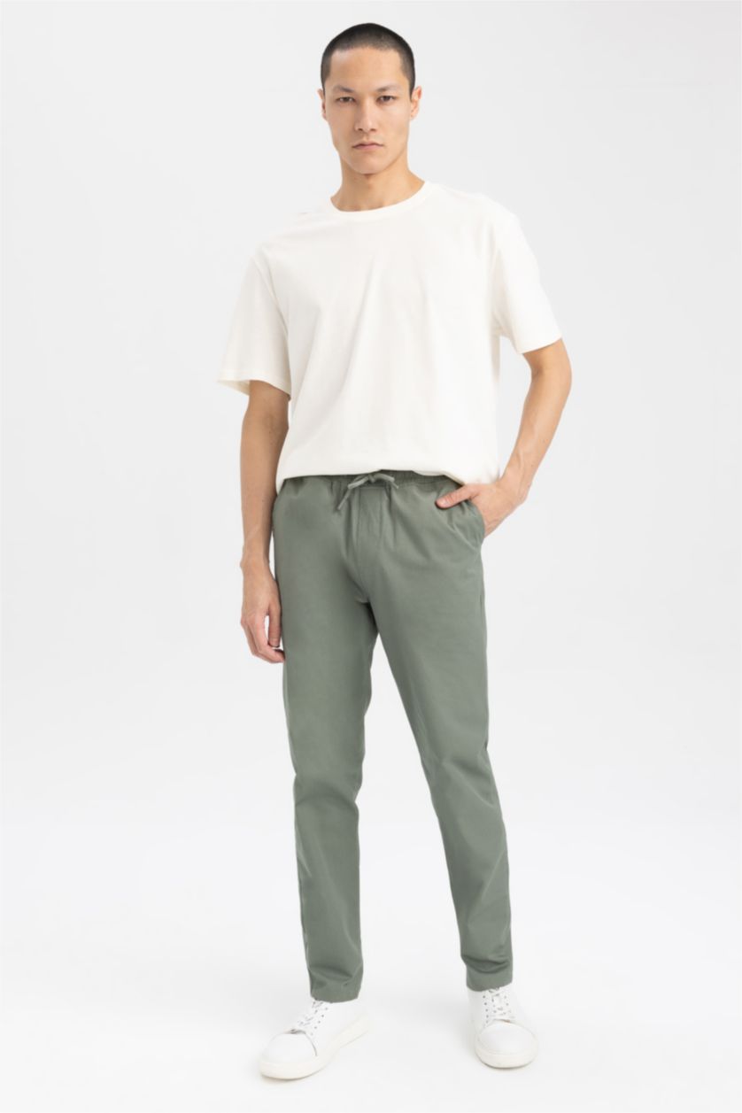 Man Light Khaki jogger Trousers