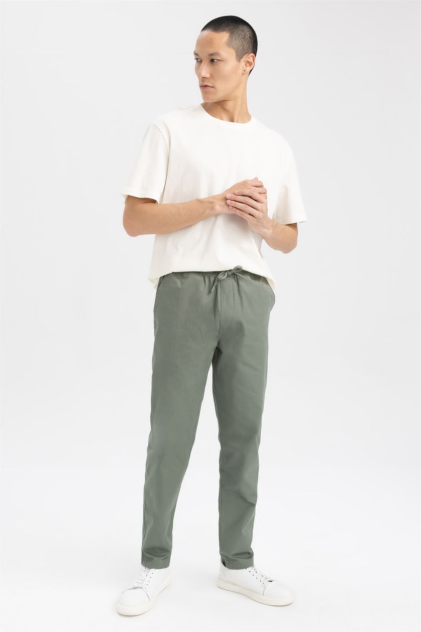 Man Light Khaki jogger Trousers