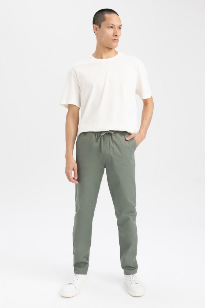 Man Light Khaki jogger Trousers