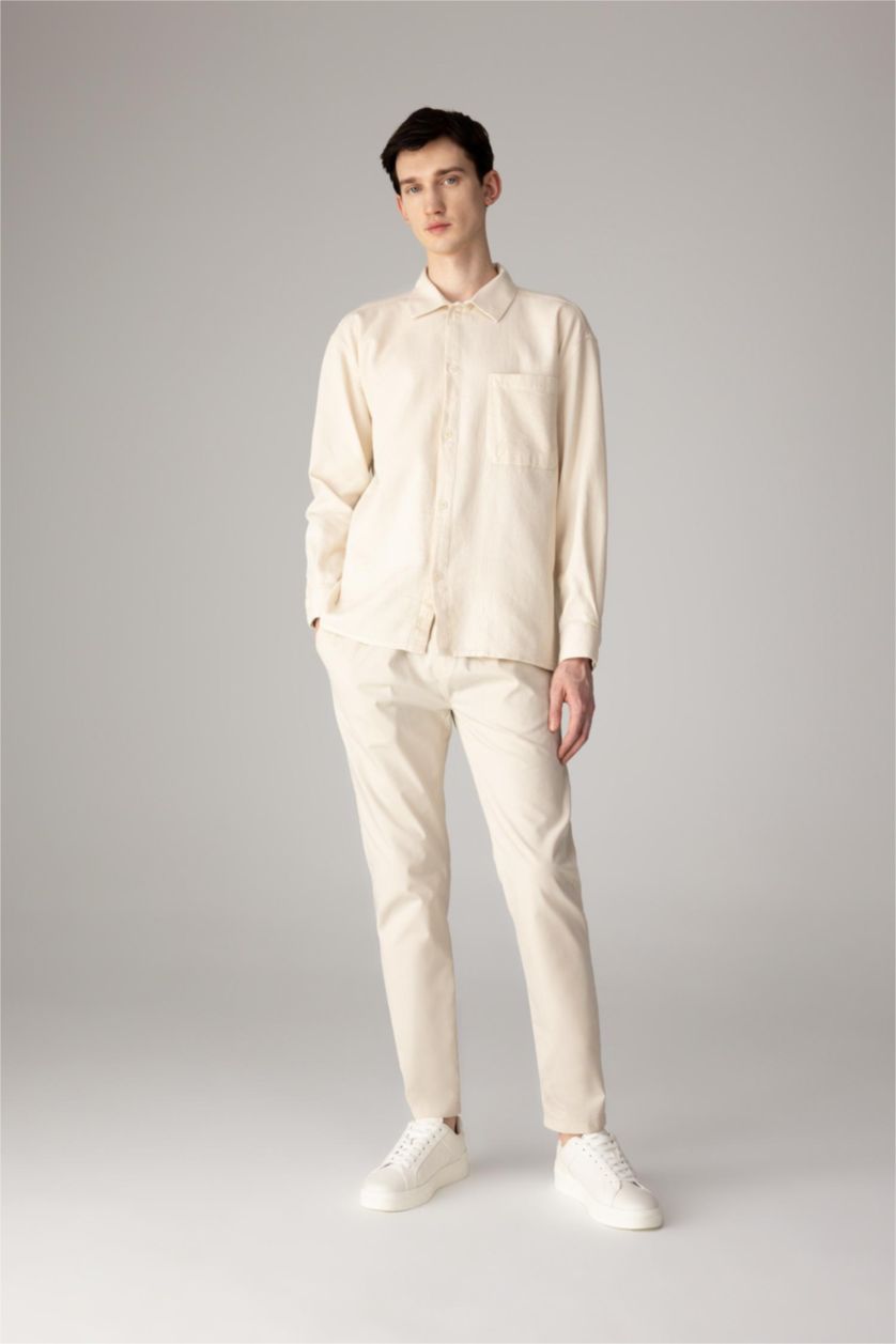 Erkek Kum %100 Pamuk Yazlık Jogger Chino Pantolon Beli Bağcıklı Cepli Düz Paça