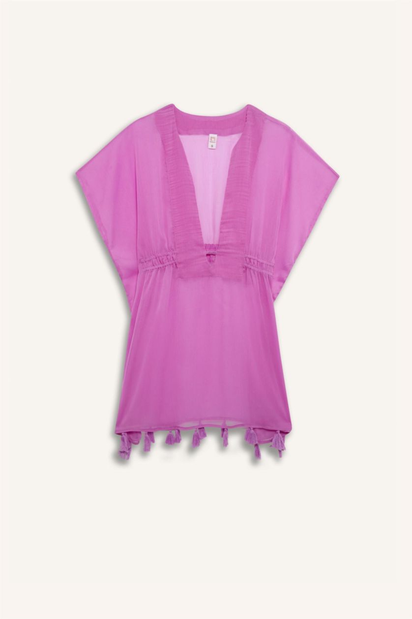 Kadın Mor Şifon Kimono-Fall in Love