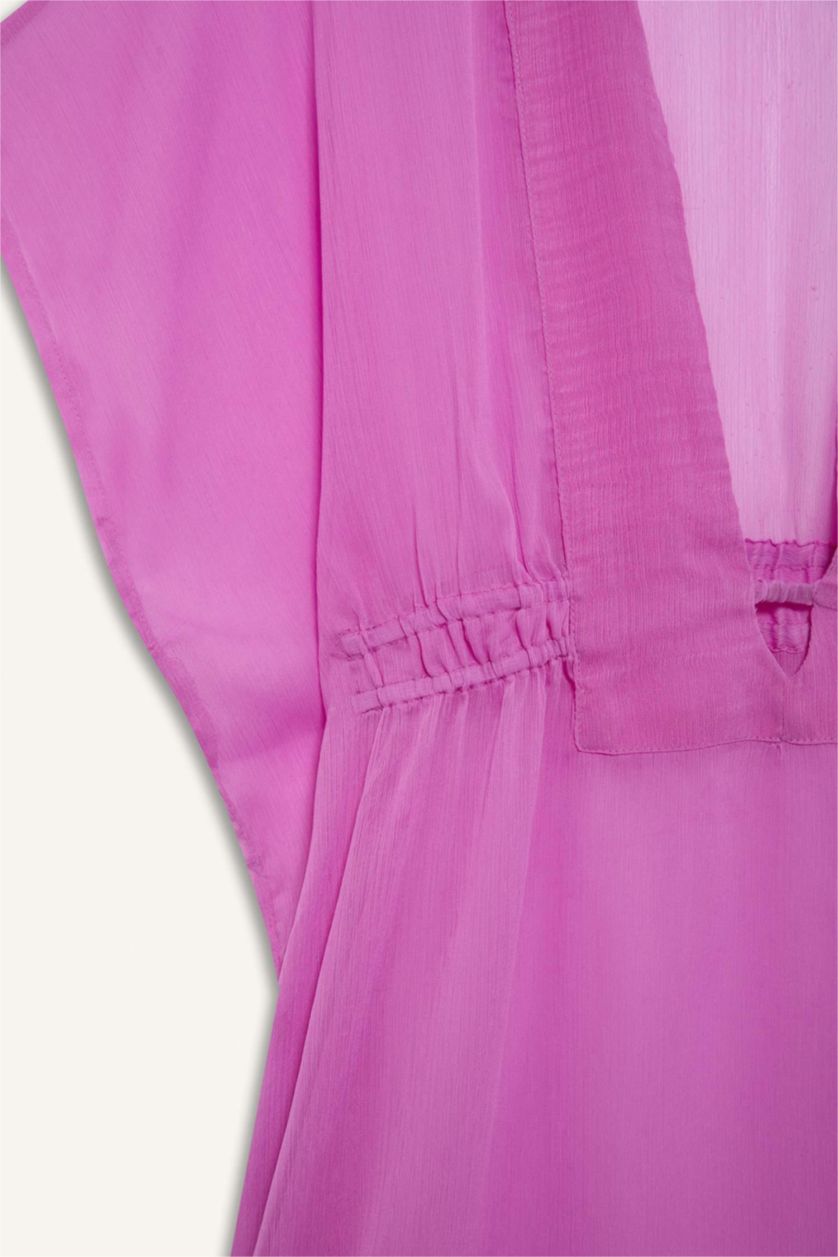 Kadın Mor Şifon Kimono-Fall in Love