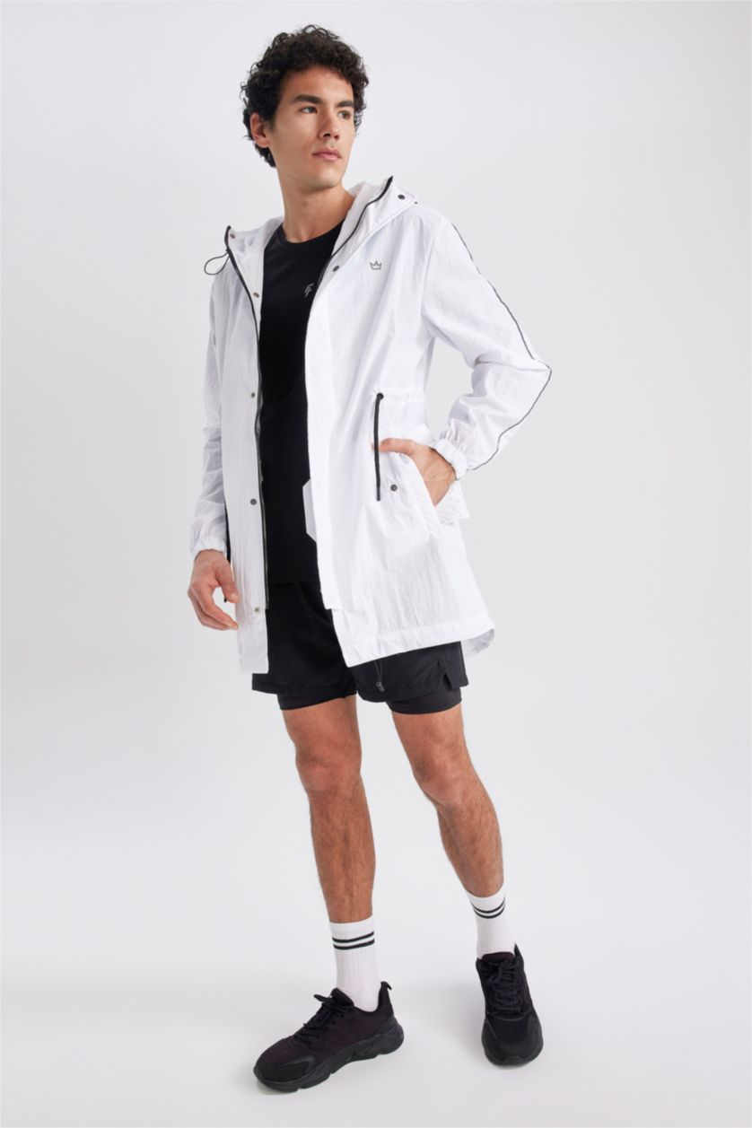 Erkek Beyaz Yağmurluk