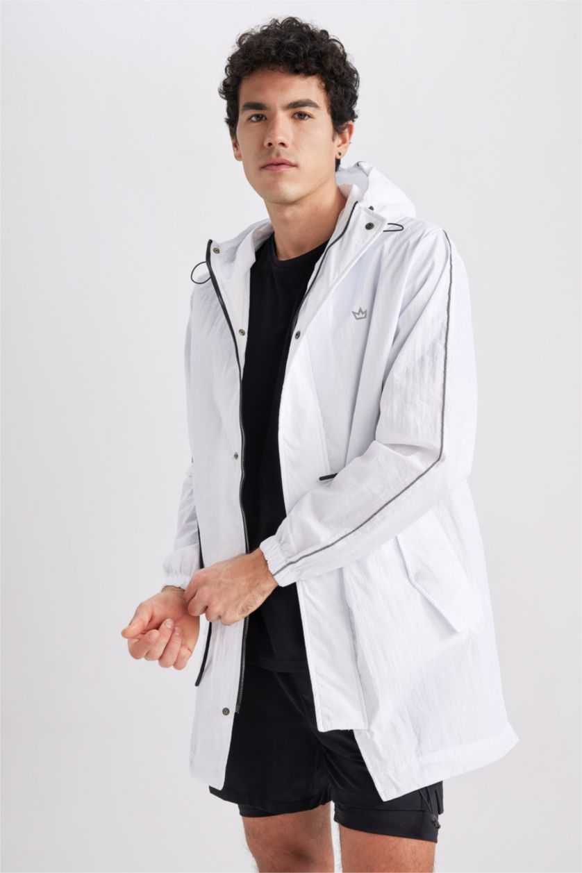 Erkek Beyaz Yağmurluk