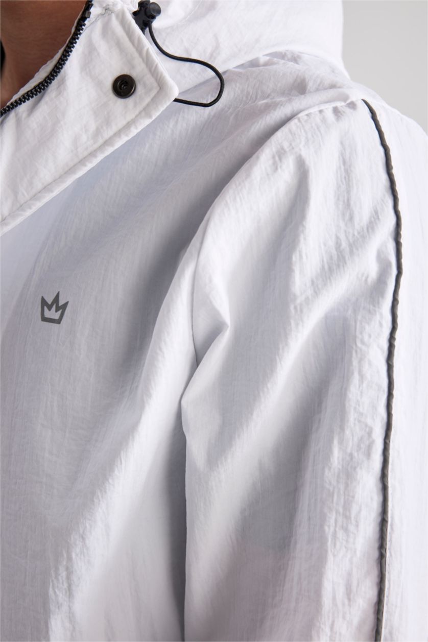 Erkek Beyaz Yağmurluk