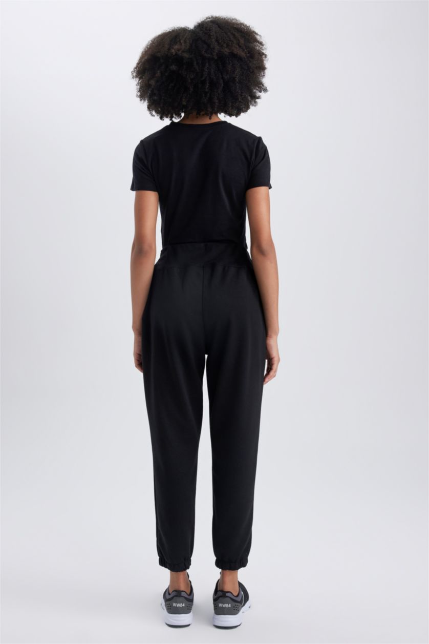 WOMAN Black DeFactoFit Oversize Fit Sweatpants Heavy Fabric Sweatpants