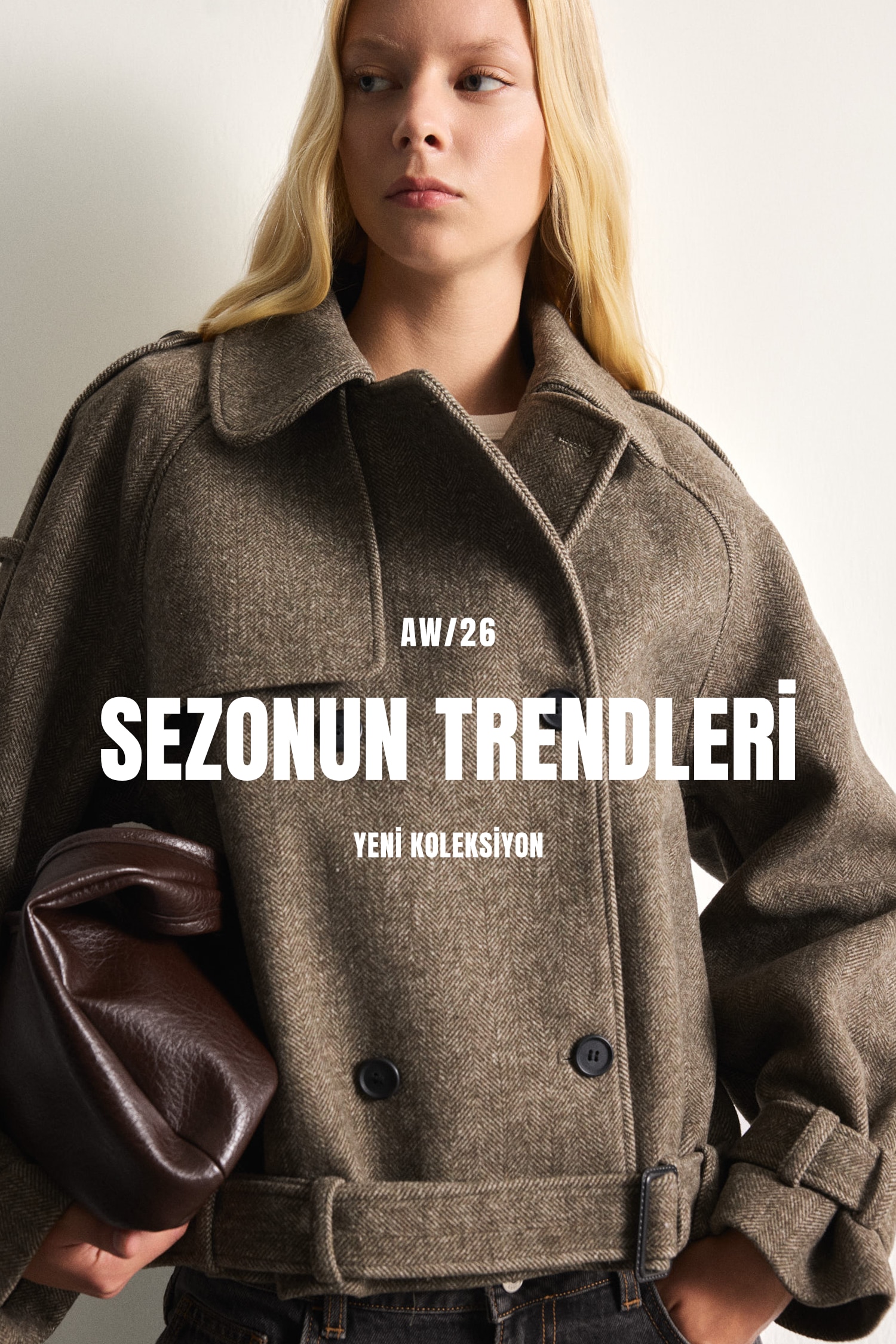 Regular Fit Kemerli Kaşe Kaban