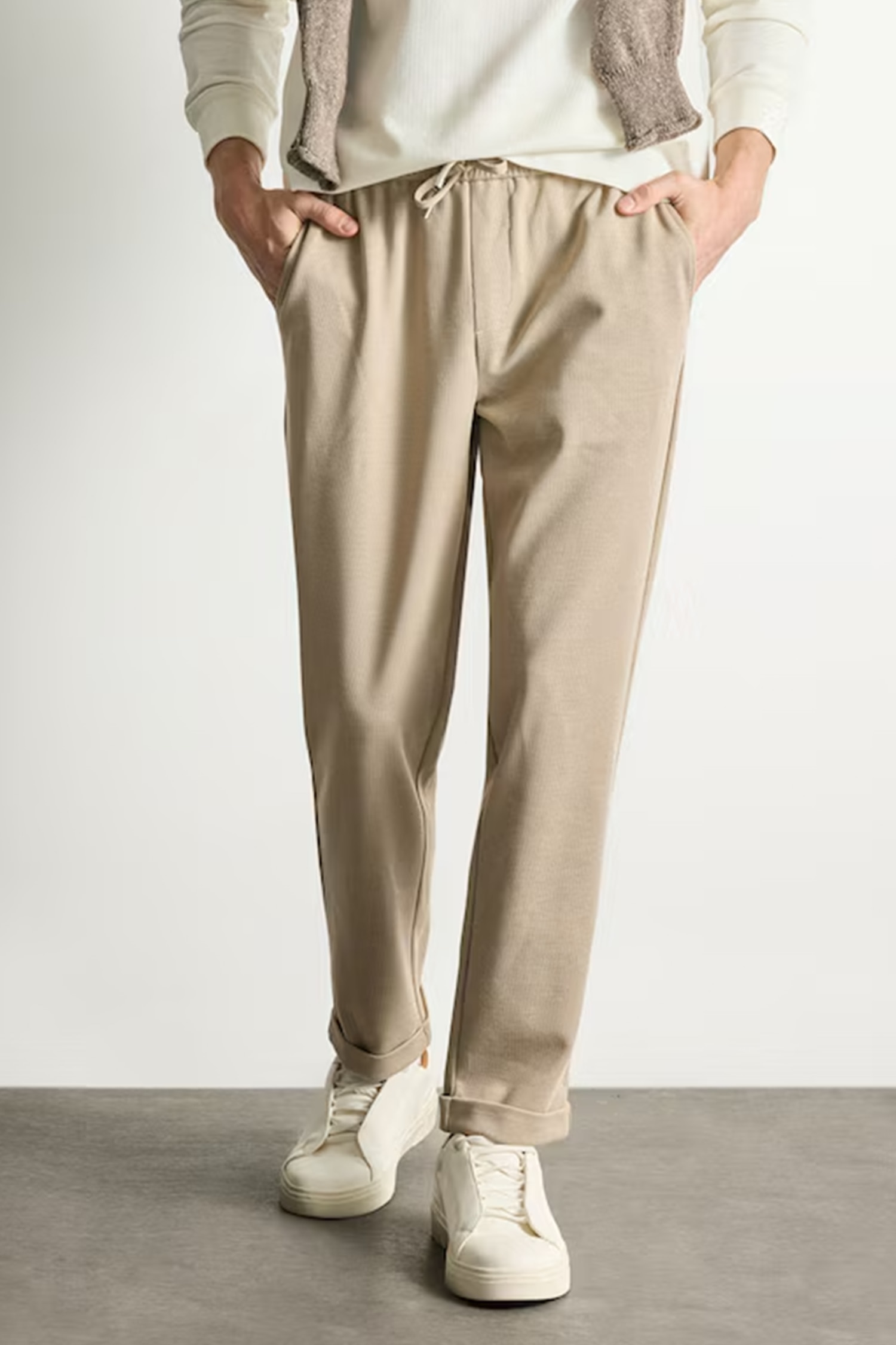 Tailored Fit Double Hem Trousers