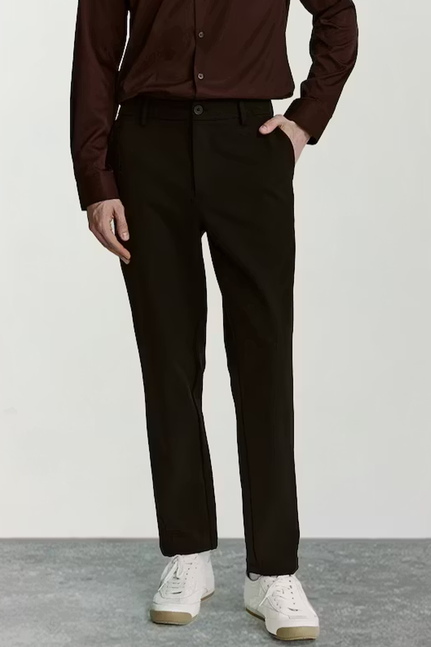 Tailored Fit Ankle Length Trousers