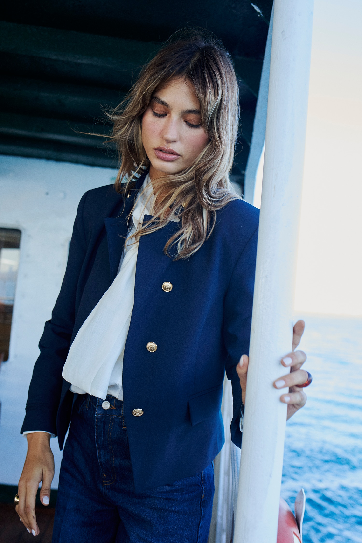 Regular Fıt Dik Yaka Blazer Ceket