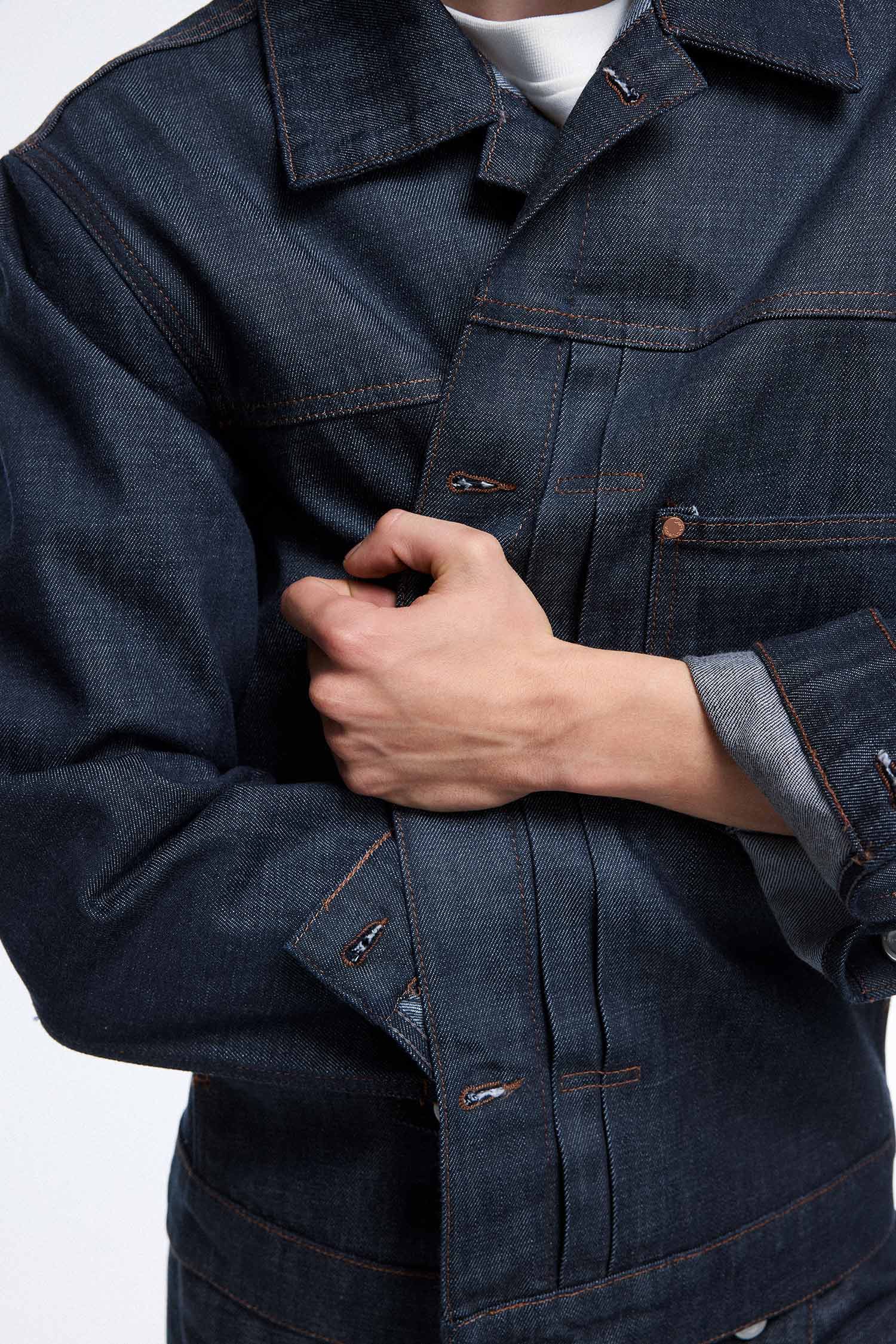 Regular Fit Pamuklu Jean Ceket