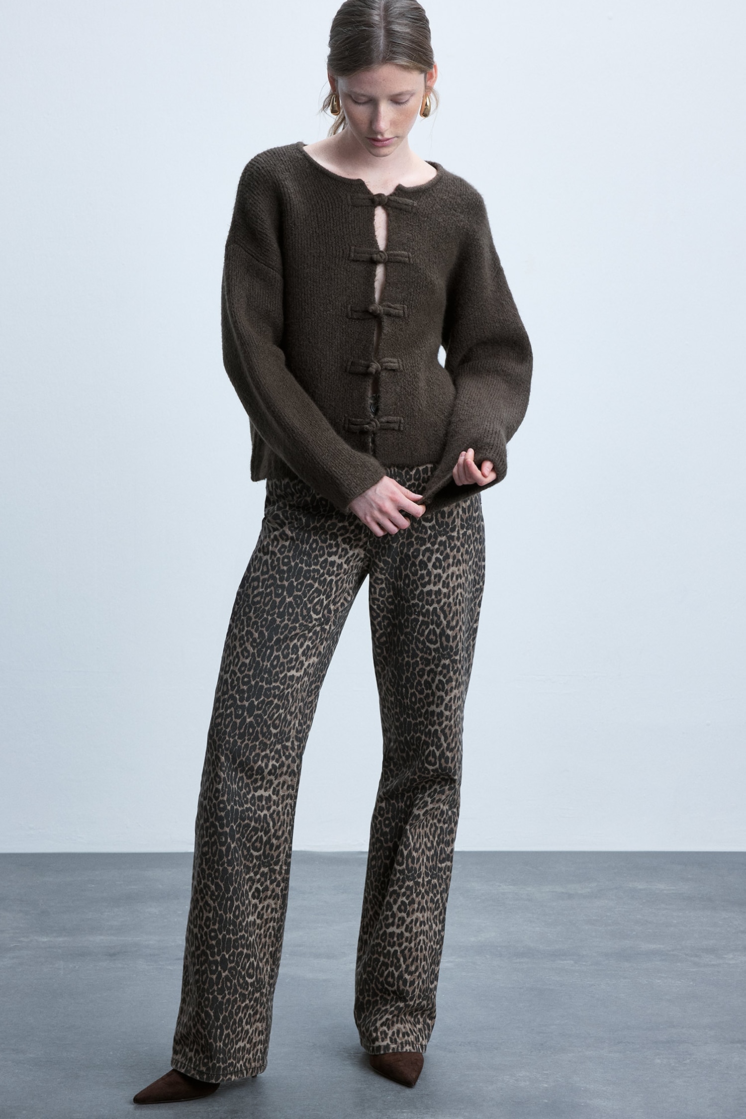 100% Cotton Straight Fit Gabardine Regular Waist Trousers