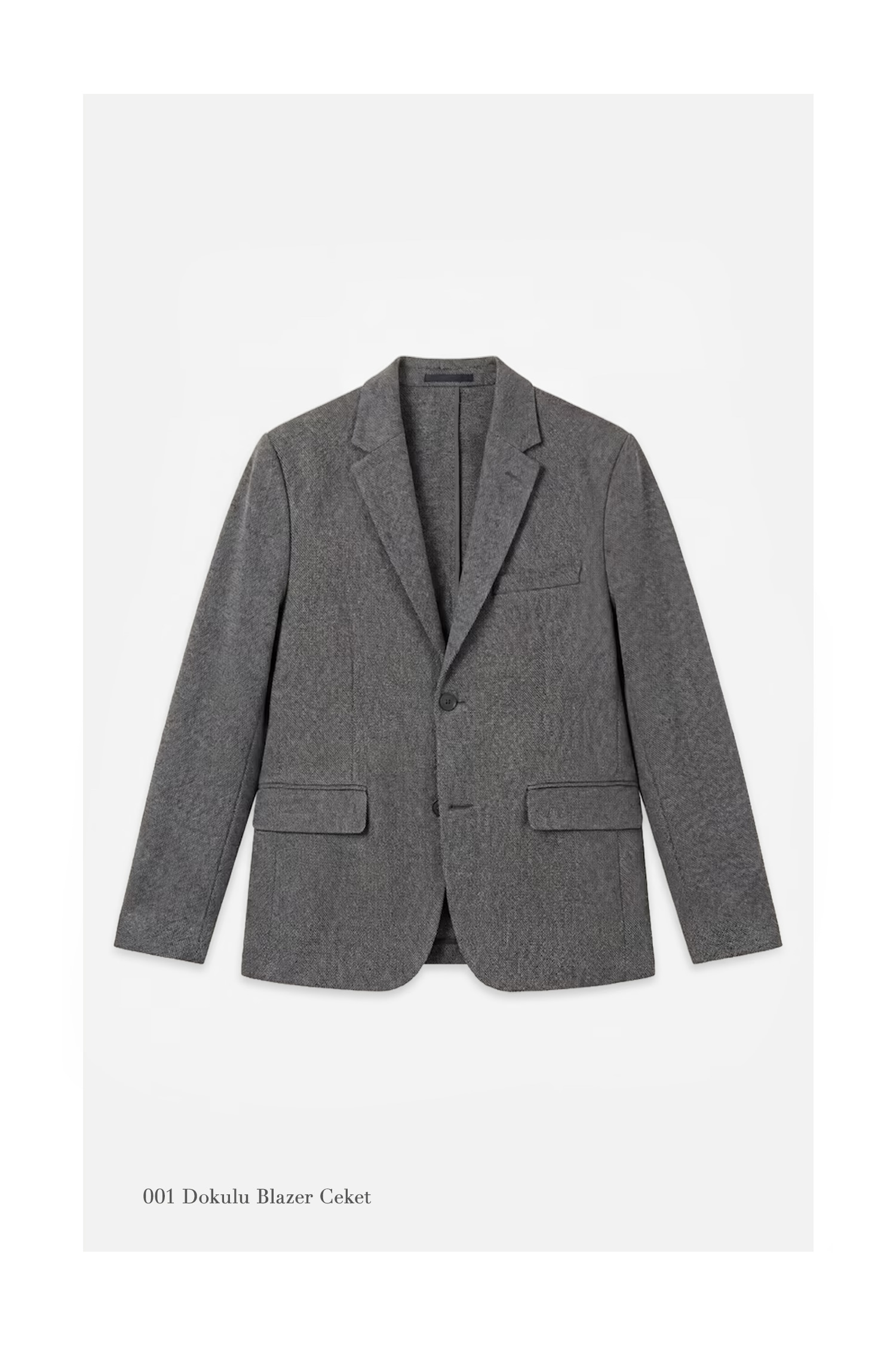 Slim Fit Dokulu Blazer Ceket