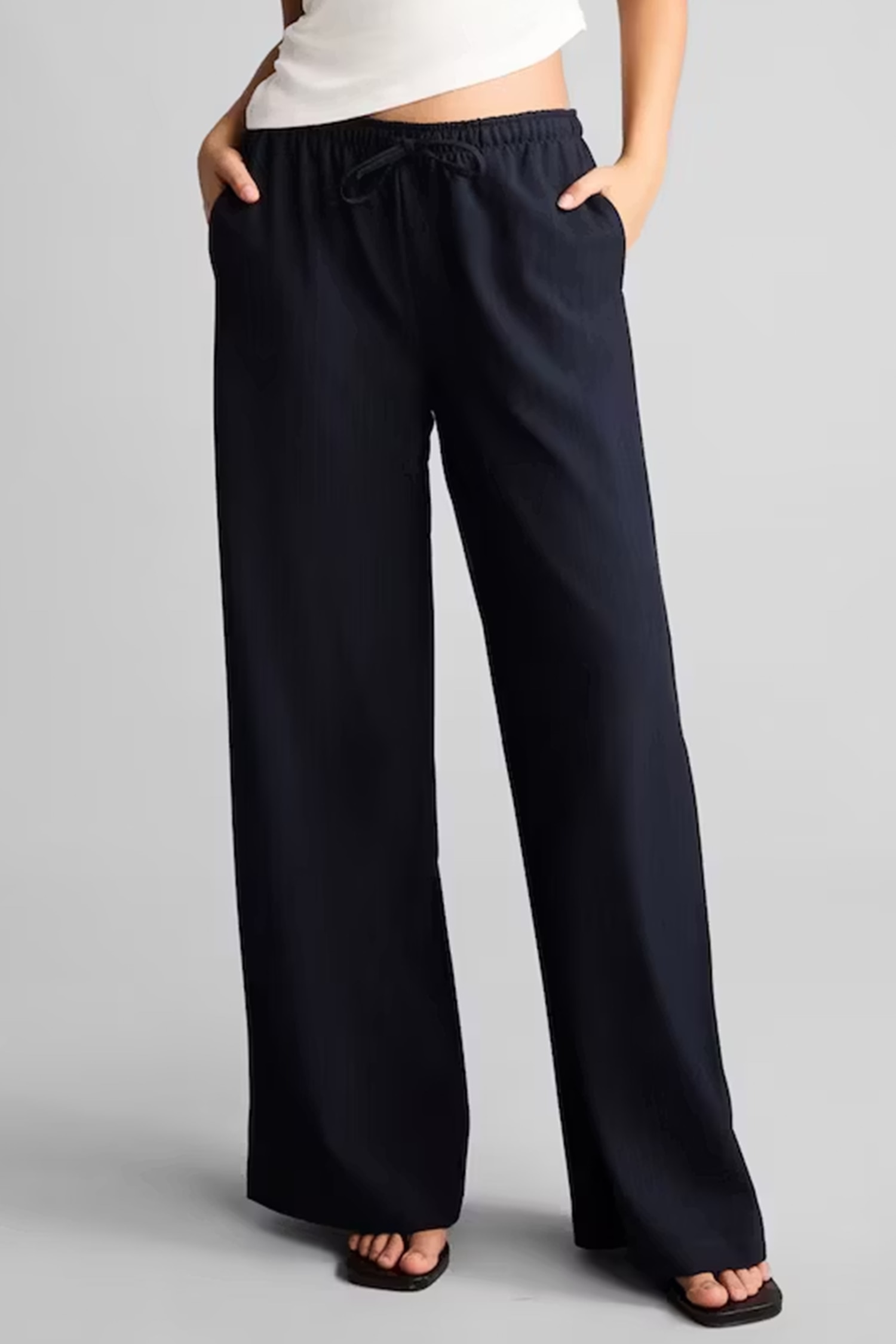Normal Bel Wıde Leg Pantolon