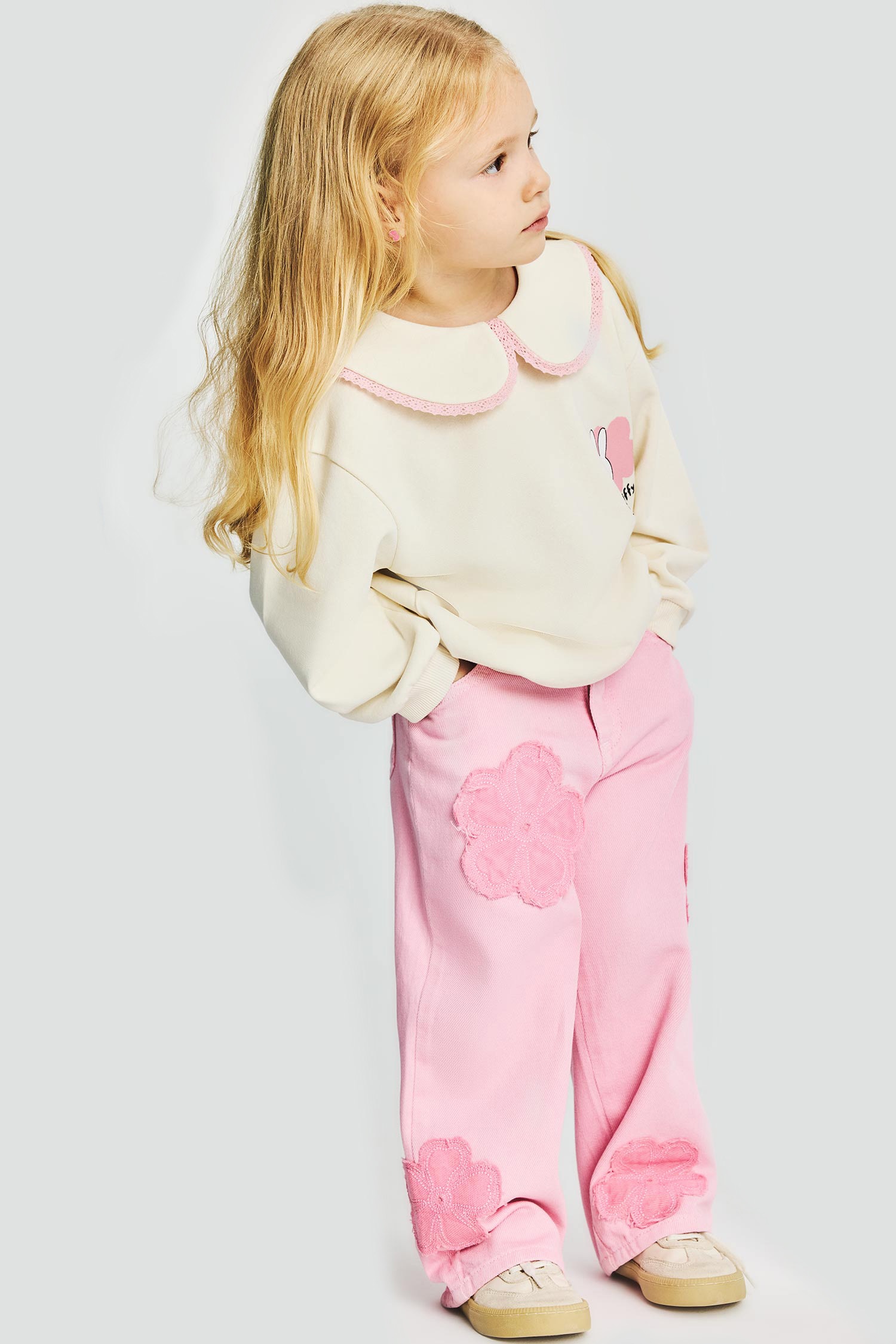 Miffy Bebe Yaka Kalın Sweatshirt Kız Bebek