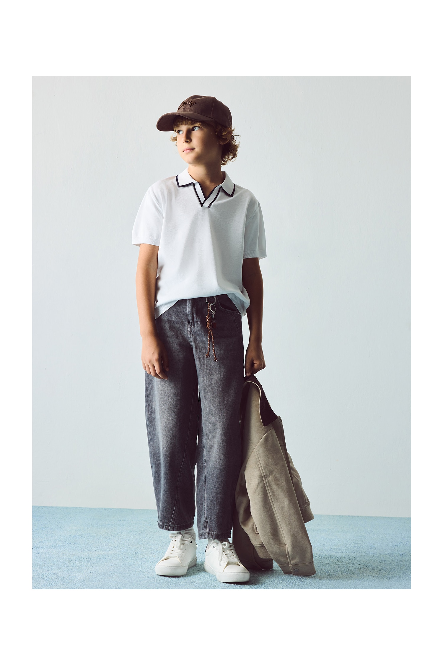 %100 Pamuk Barrel Fit Jean Pantolon Erkek Çocuk