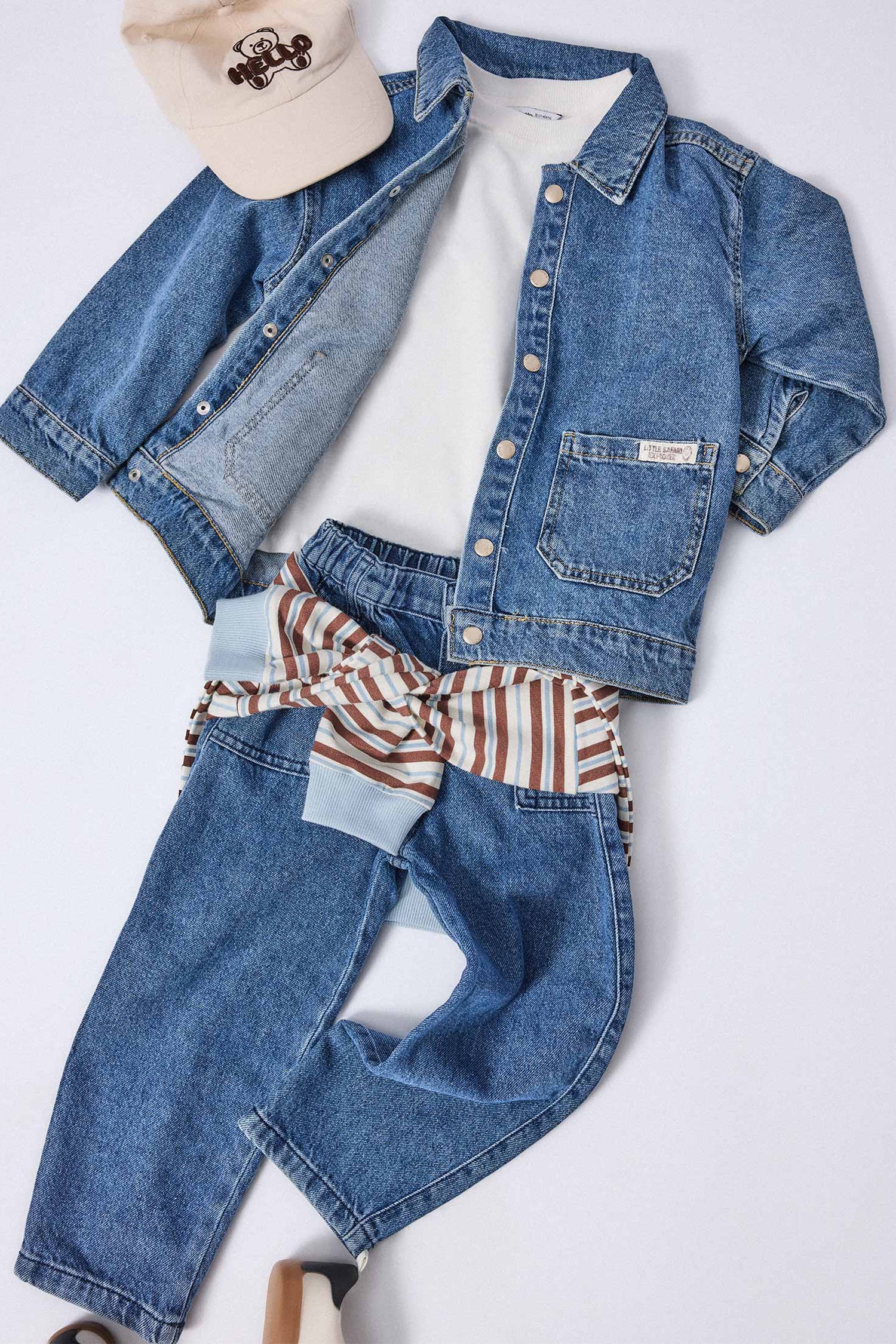 %100 Pamuk Jean Ceket Erkek Bebek
