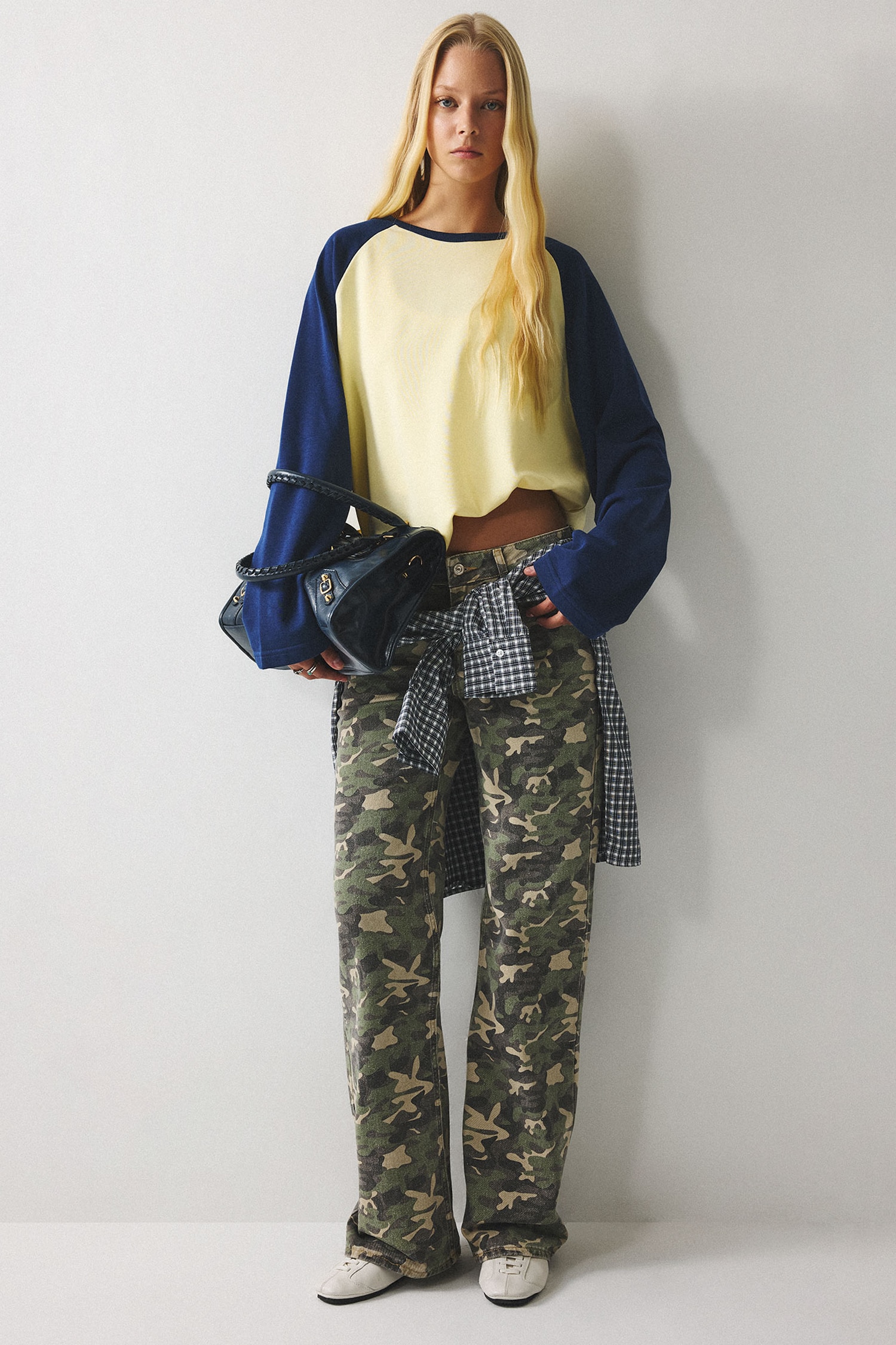 Kamuflaj Desenli Straight Fit Pantolon