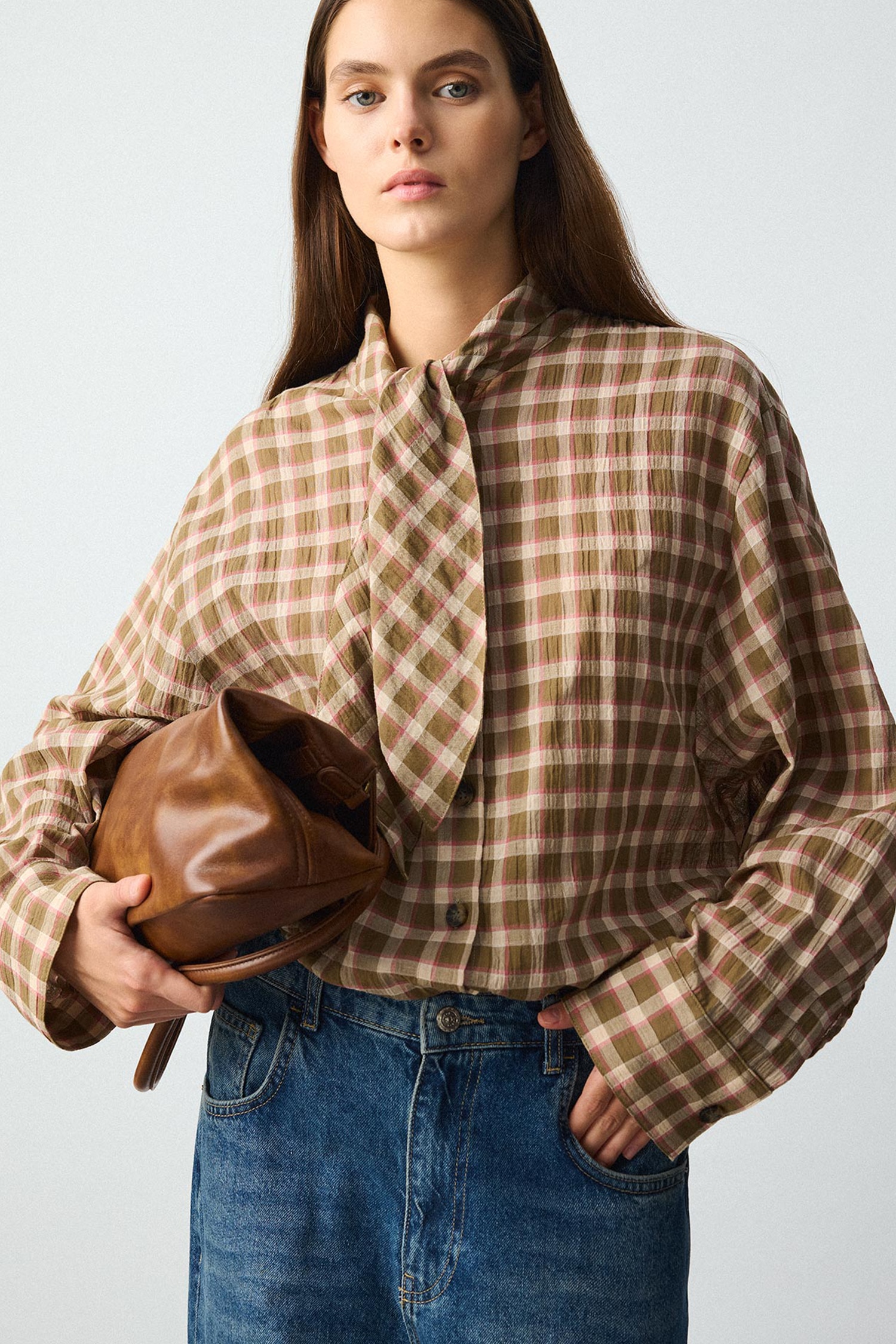 Oversize Fit Flanel Long Sleeve Shirt
