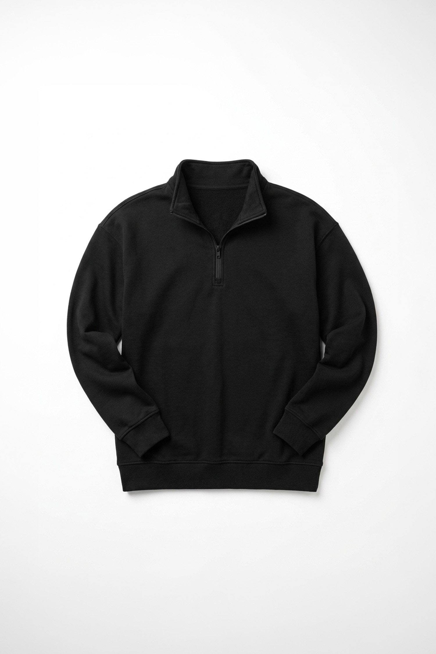 Boxy Fıt Dik Yaka Basic Sweatshirt