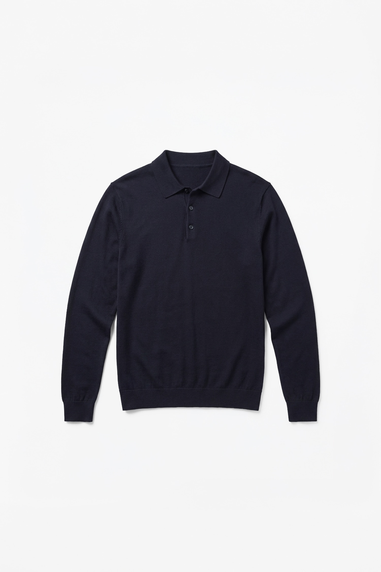 Standard Fit Knitted Polo Collar Sweater