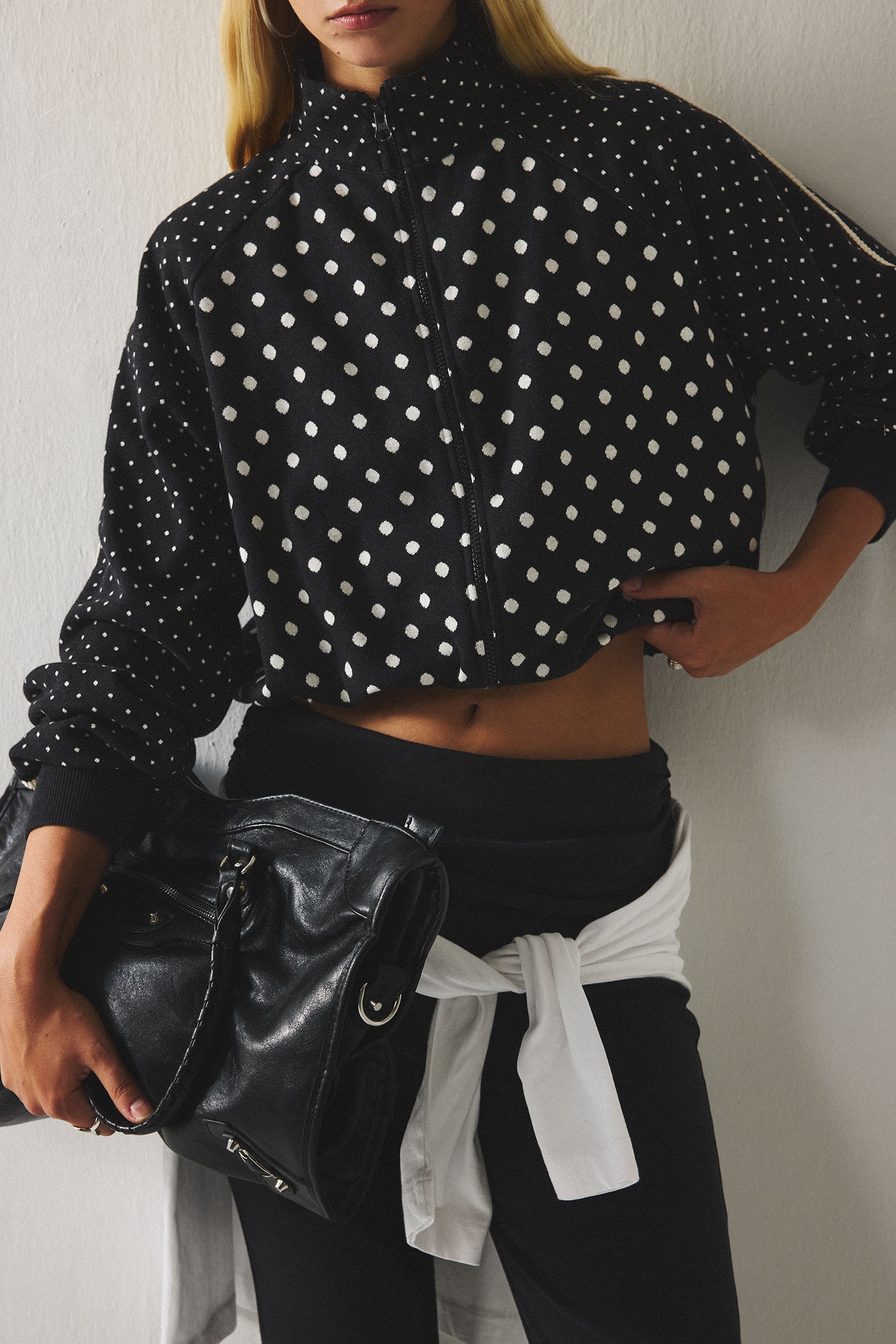 Yarım Balıkçı Yaka Tafta Poplin Crop Ceket
