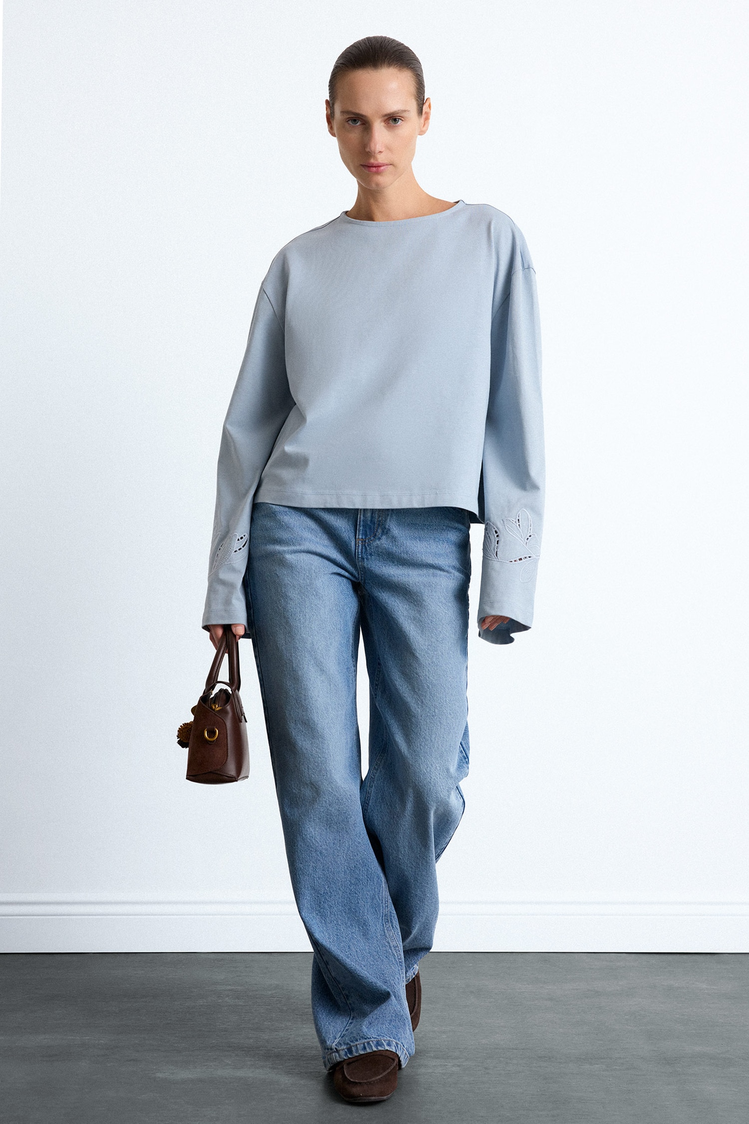 100% Cotton Basic Boat Neck T-Shirt