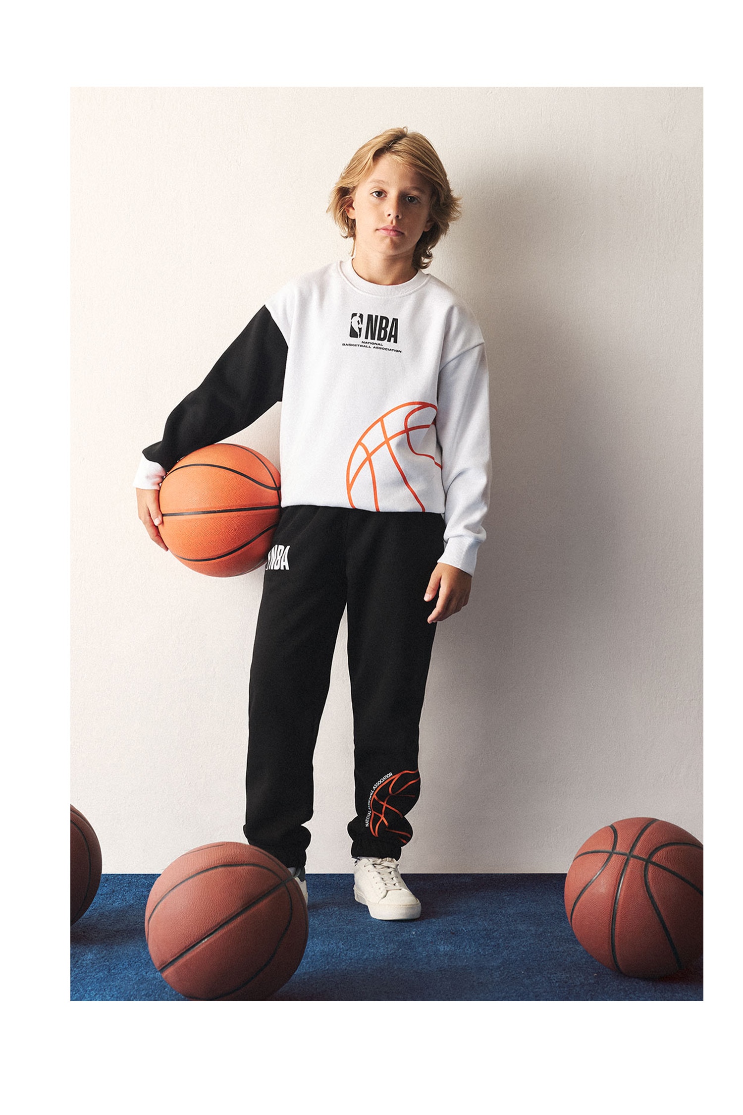 NBA Baskılı Lastikli Paça Regular Fit Kalın Kumaş Eşofman Altı Erkek Çocuk